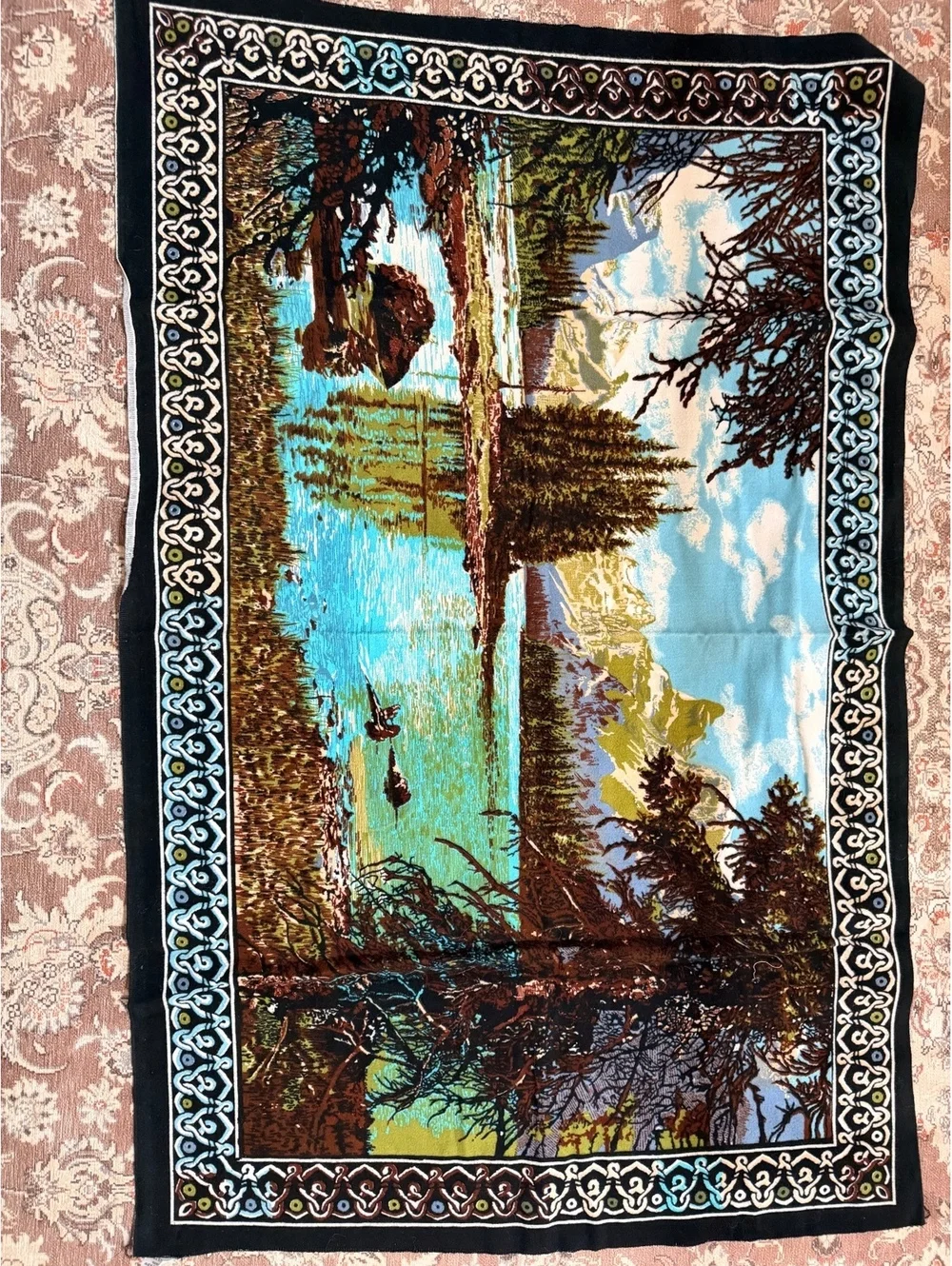Vintage Velvet Cotton Turkish Wall Tapestry